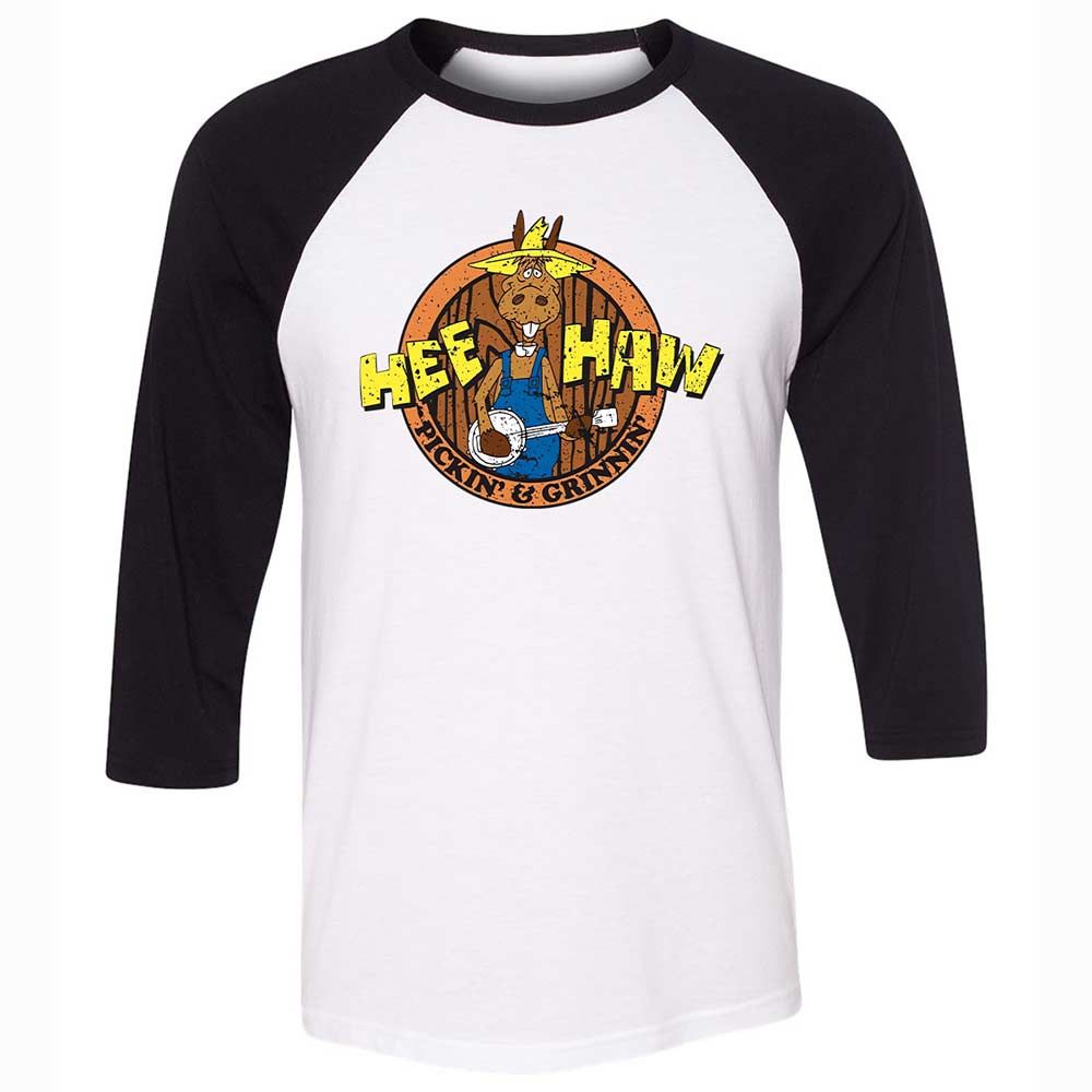 Unisex 3/4 Baseball Tee - GZ58RLU9 - White/Black - 1
