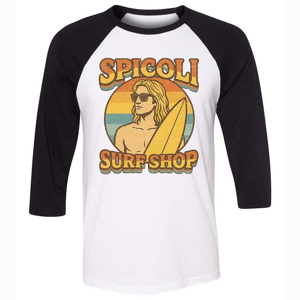 Unisex 3/4 Baseball Tee - SP7EP9W8 - White/Black - 1