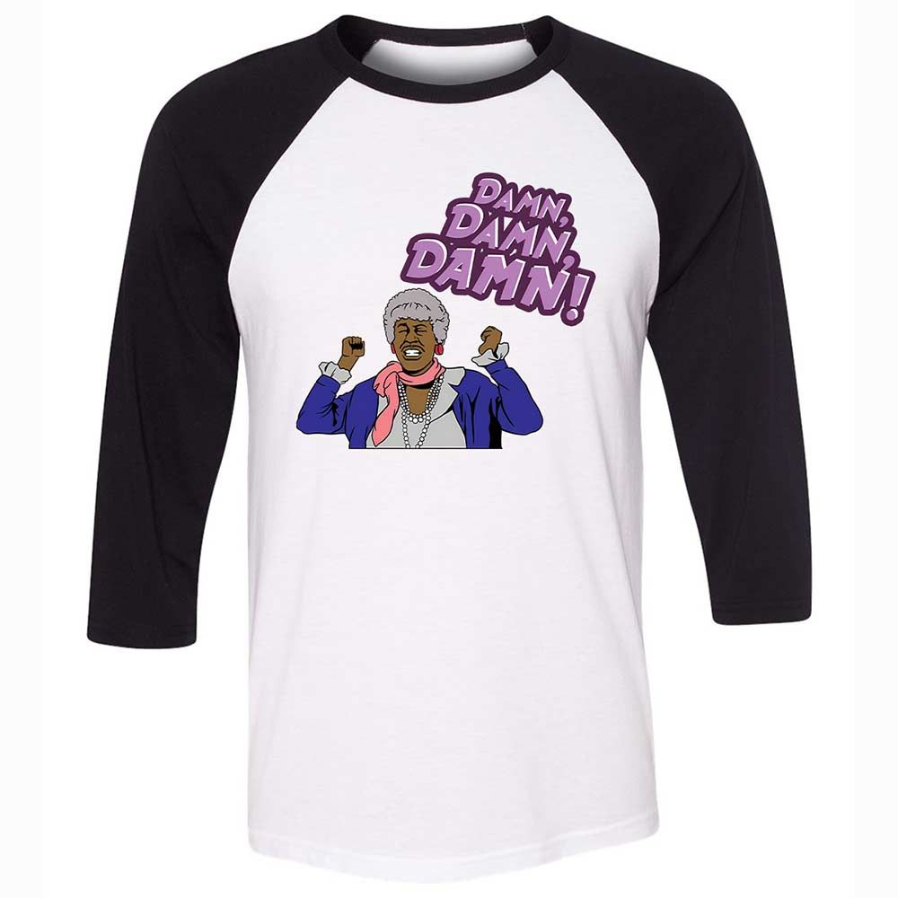 Unisex 3/4 Baseball Tee - YHEF1W16 - White/Black - 1