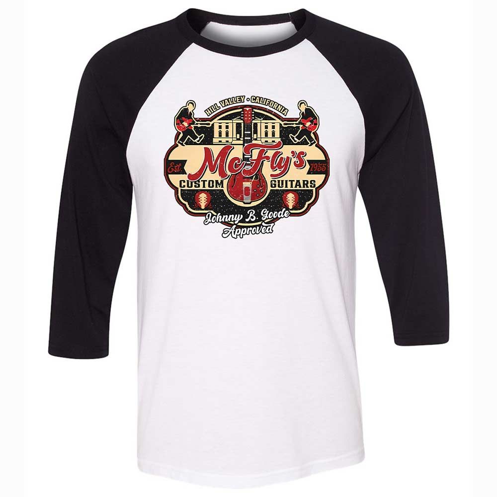 Unisex 3/4 Baseball Tee - LYLR72FW - White/Black - 1