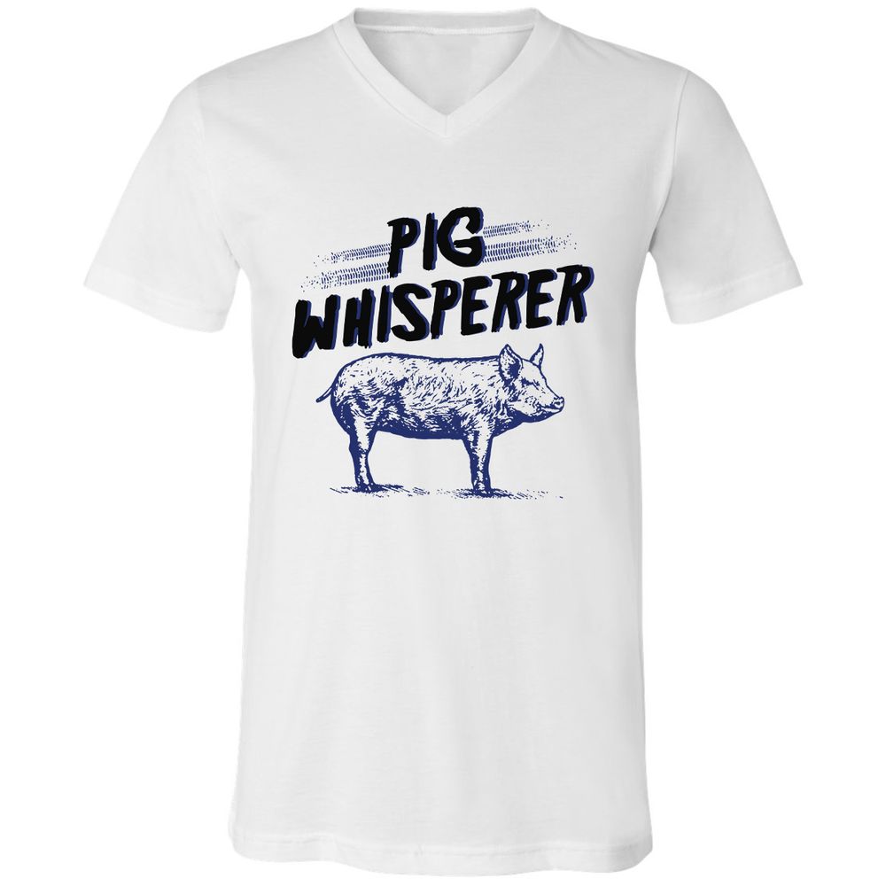 Unisex V-Neck T-Shirt - CKBX3Q35 - White - 1