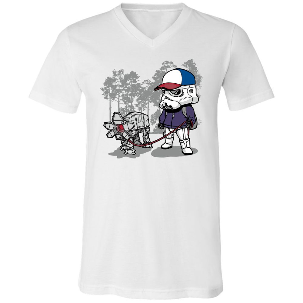 Unisex V-Neck T-Shirt - F8YZJFAJ - White - 1