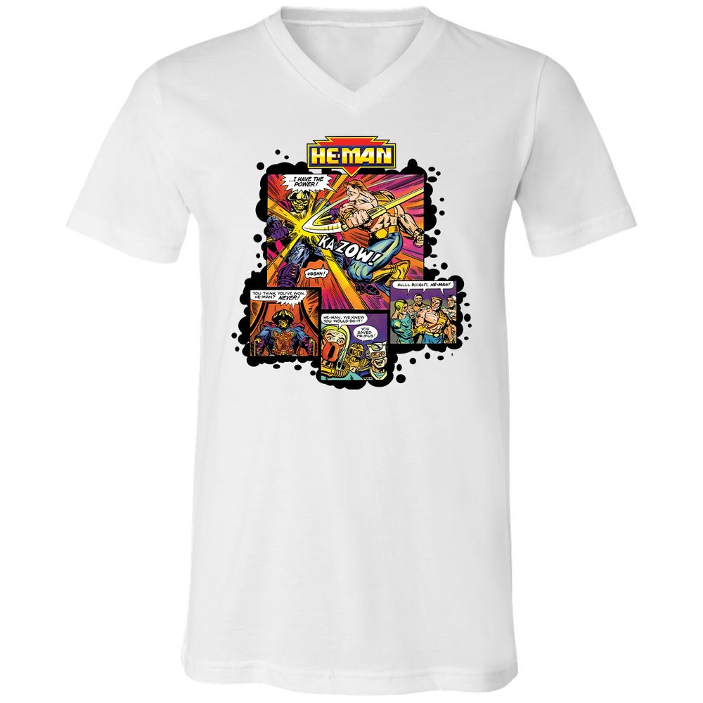 Unisex V-Neck T-Shirt - NCRB7UHX - White - 1