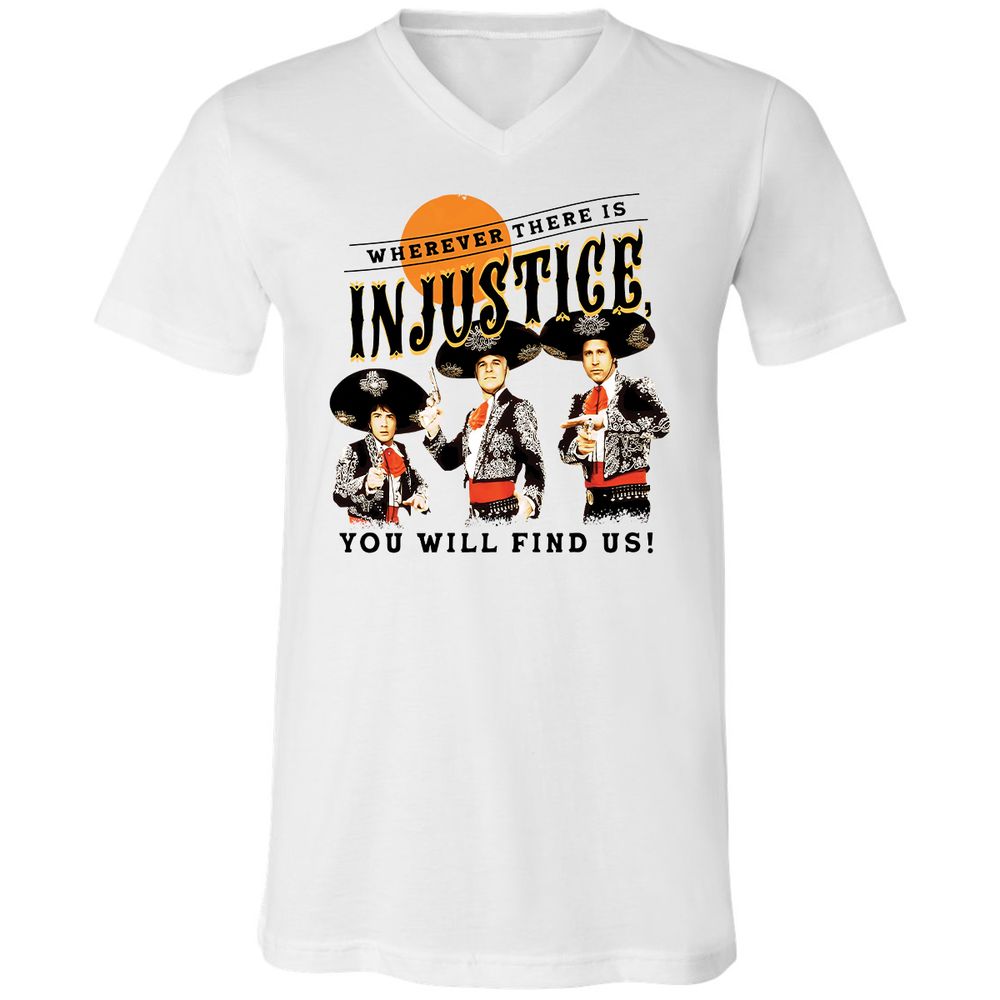 Unisex V-Neck T-Shirt - M5WU67V7 - White - 1