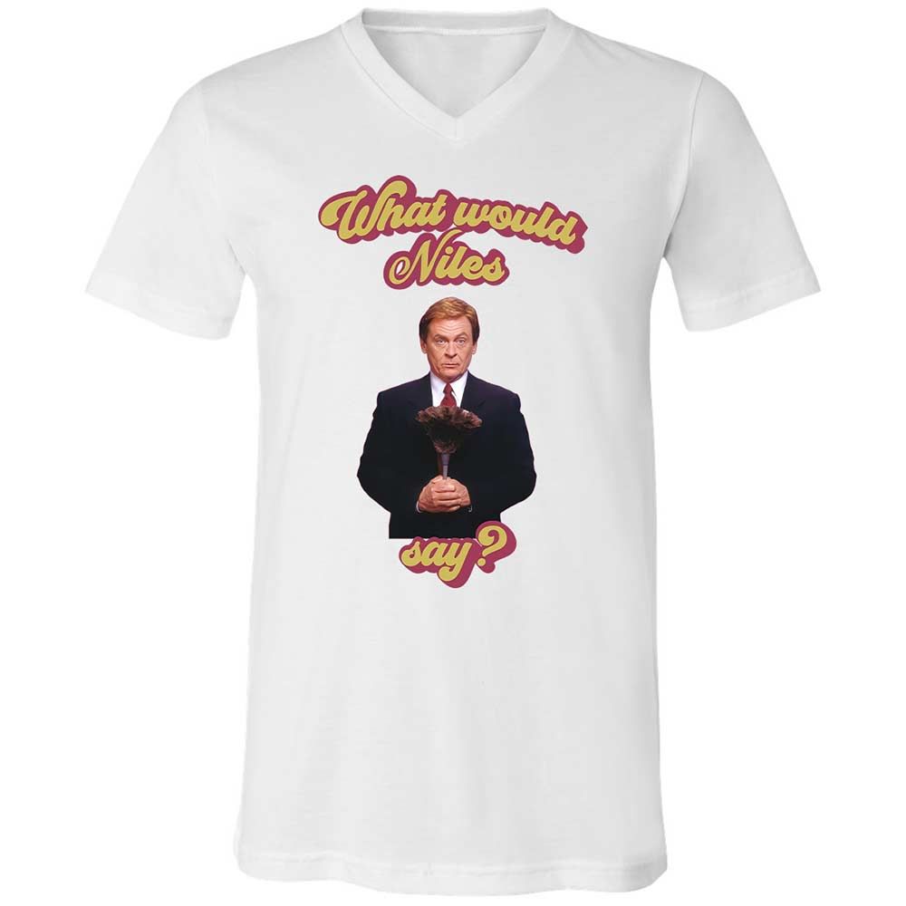 Unisex V-Neck T-Shirt - Y1XXTTVB - White - 1