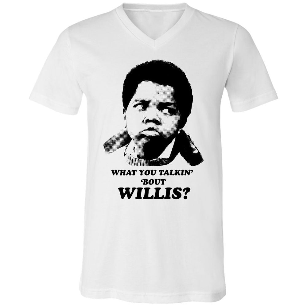 Unisex V-Neck T-Shirt - HBZPM3XF - White - 1