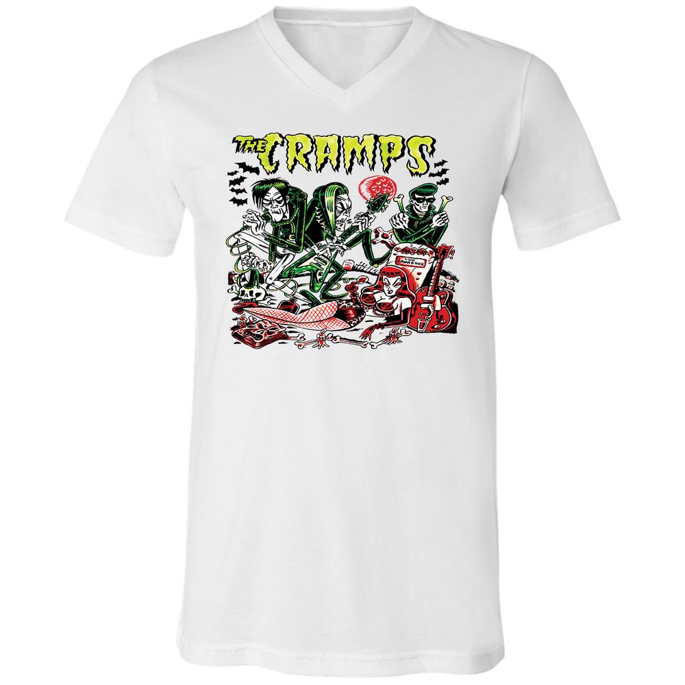 Unisex V-Neck T-Shirt - WWWDJ2NV - White - 1