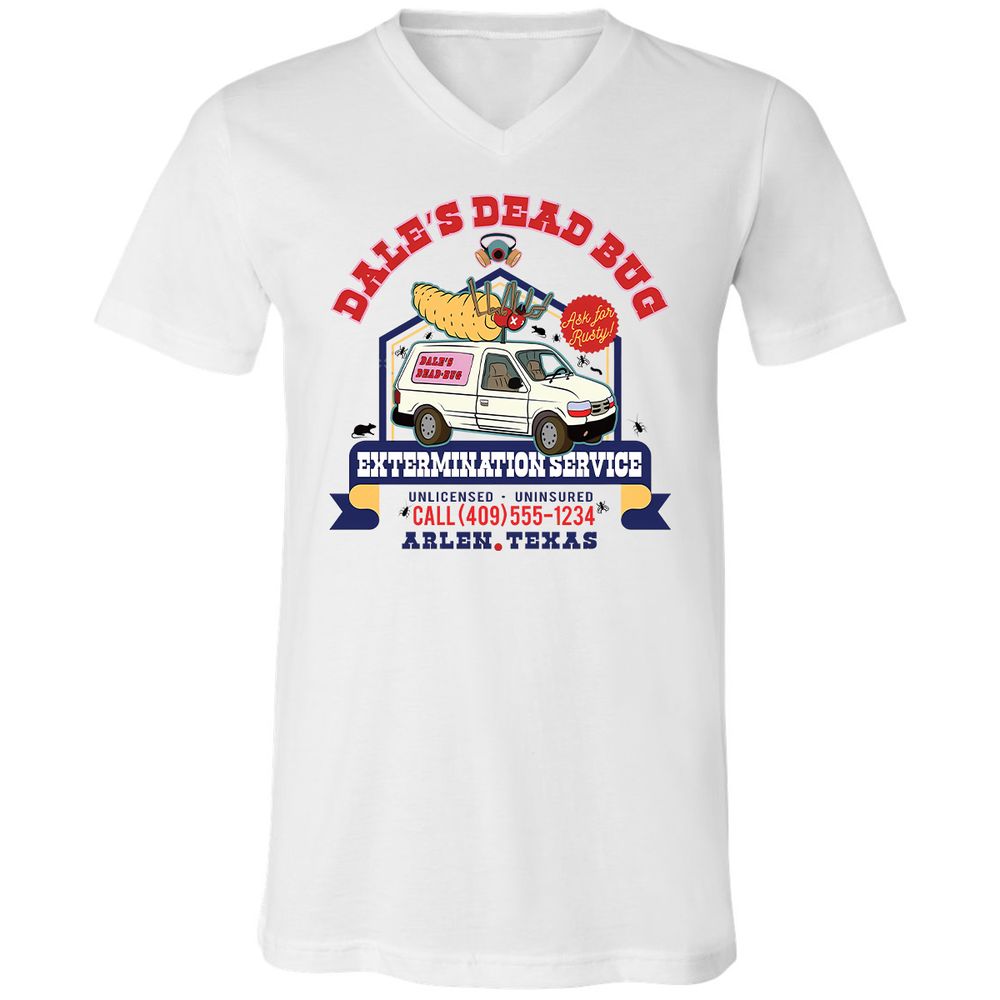 Unisex V-Neck T-Shirt - H8UVTYSC - White - 1