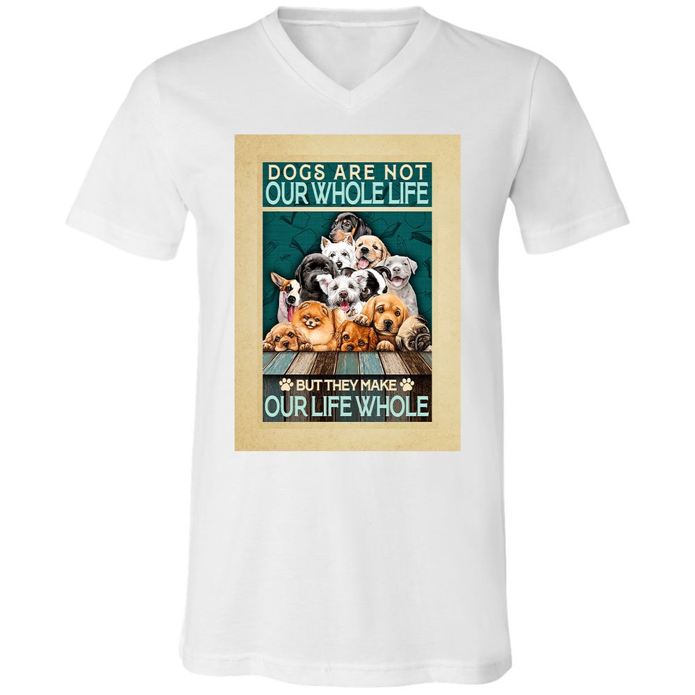 Unisex V-Neck T-Shirt - 33P9UBH8 - White - 1