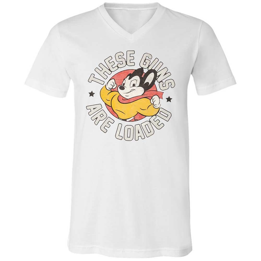 Unisex V-Neck T-Shirt - 5M86JP9M - White - 1