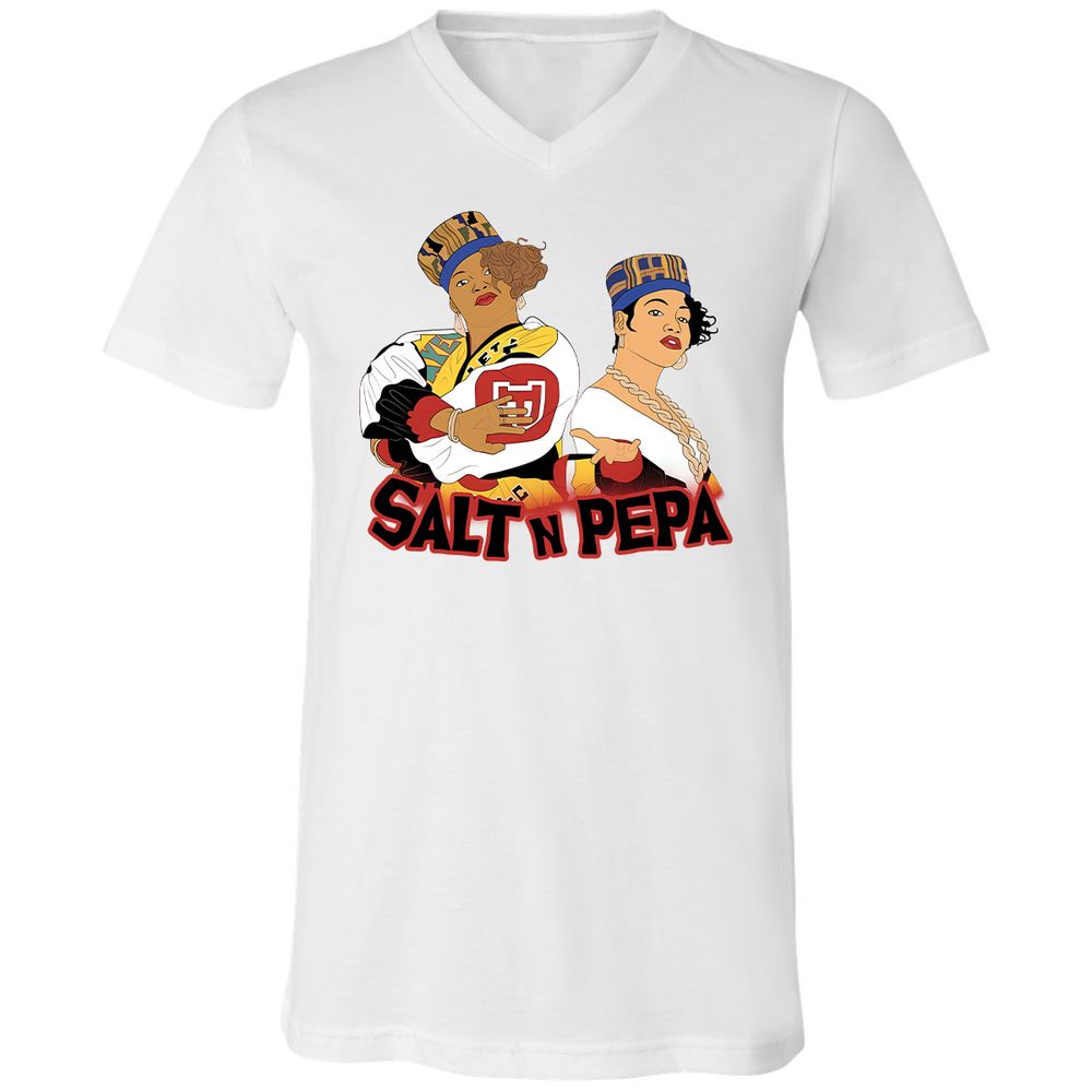 Unisex V-Neck T-Shirt - White - White - 1