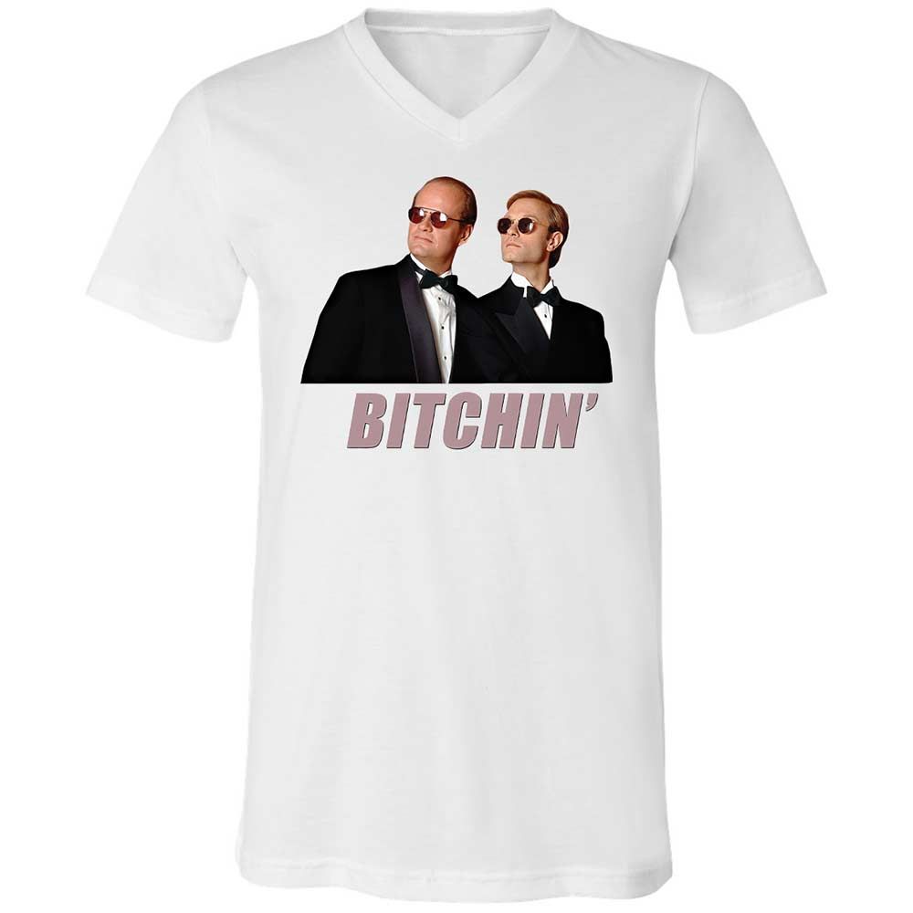 Unisex V-Neck T-Shirt - G48WVGEV - White - 1