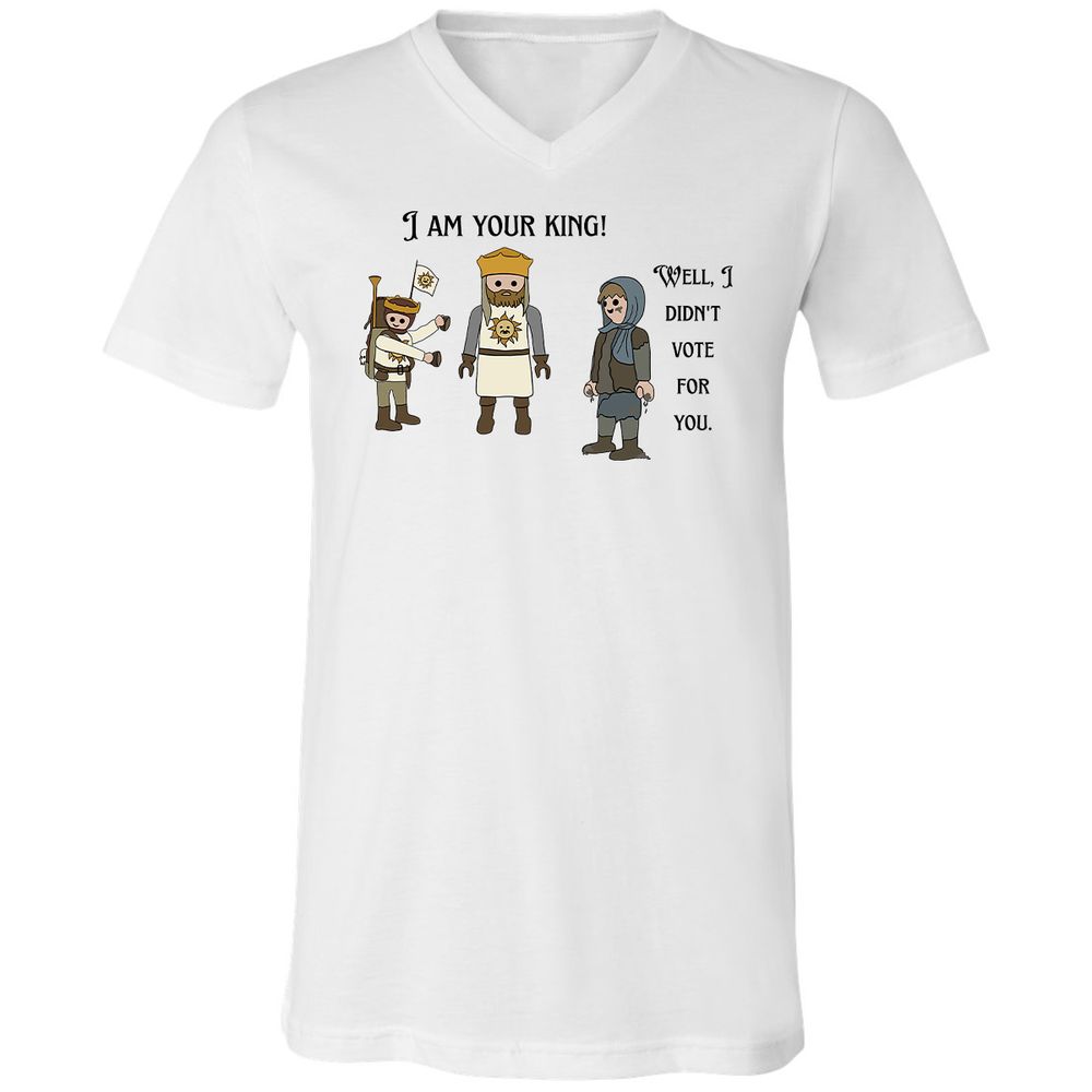 Unisex V-Neck T-Shirt - 5KTWQNDR - White - 1