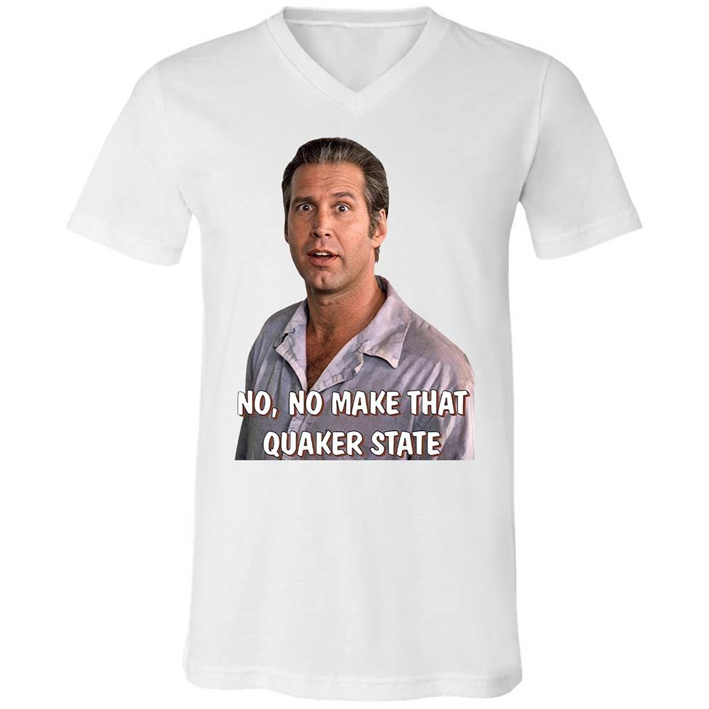 Unisex V-Neck T-Shirt - F567JL3W - White - 1
