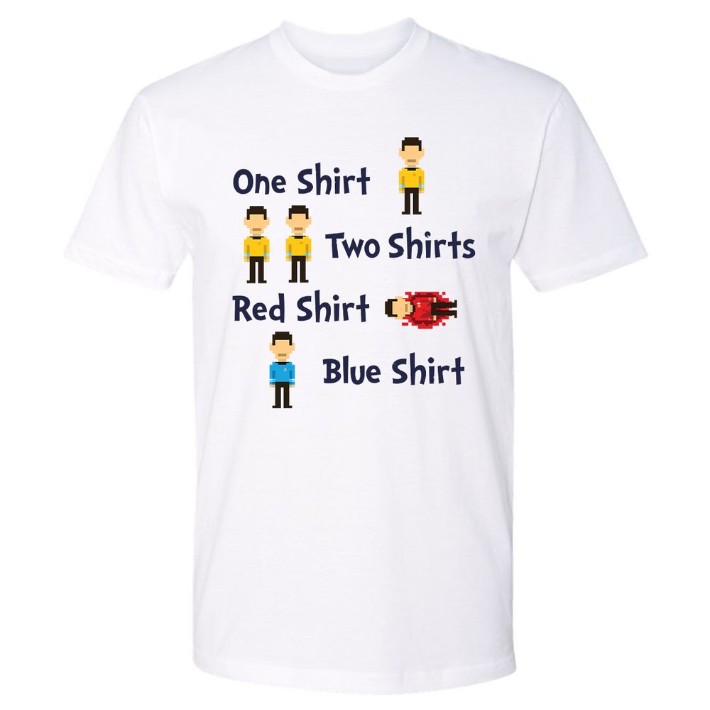 Red Shirt, Blue Shirt - White - 1