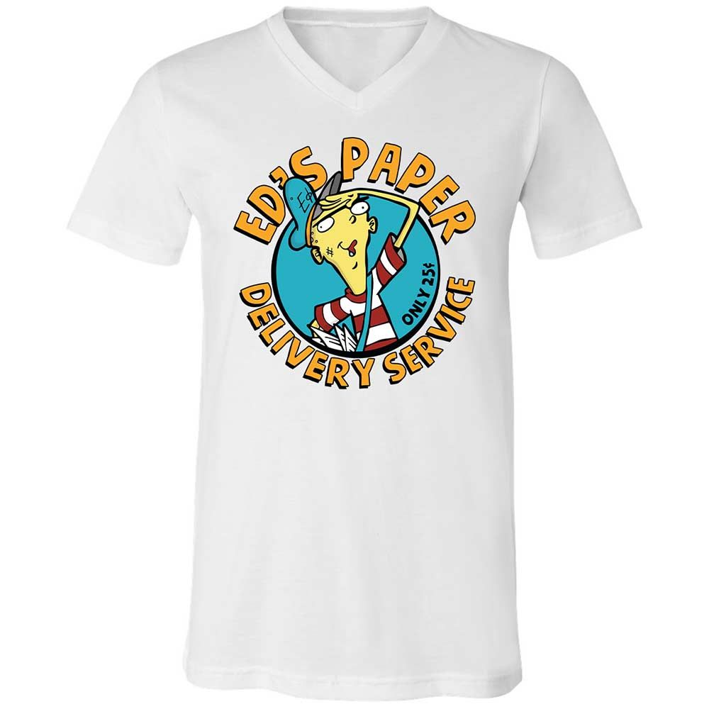 Unisex V-Neck T-Shirt - M6CTV62E - White - 1