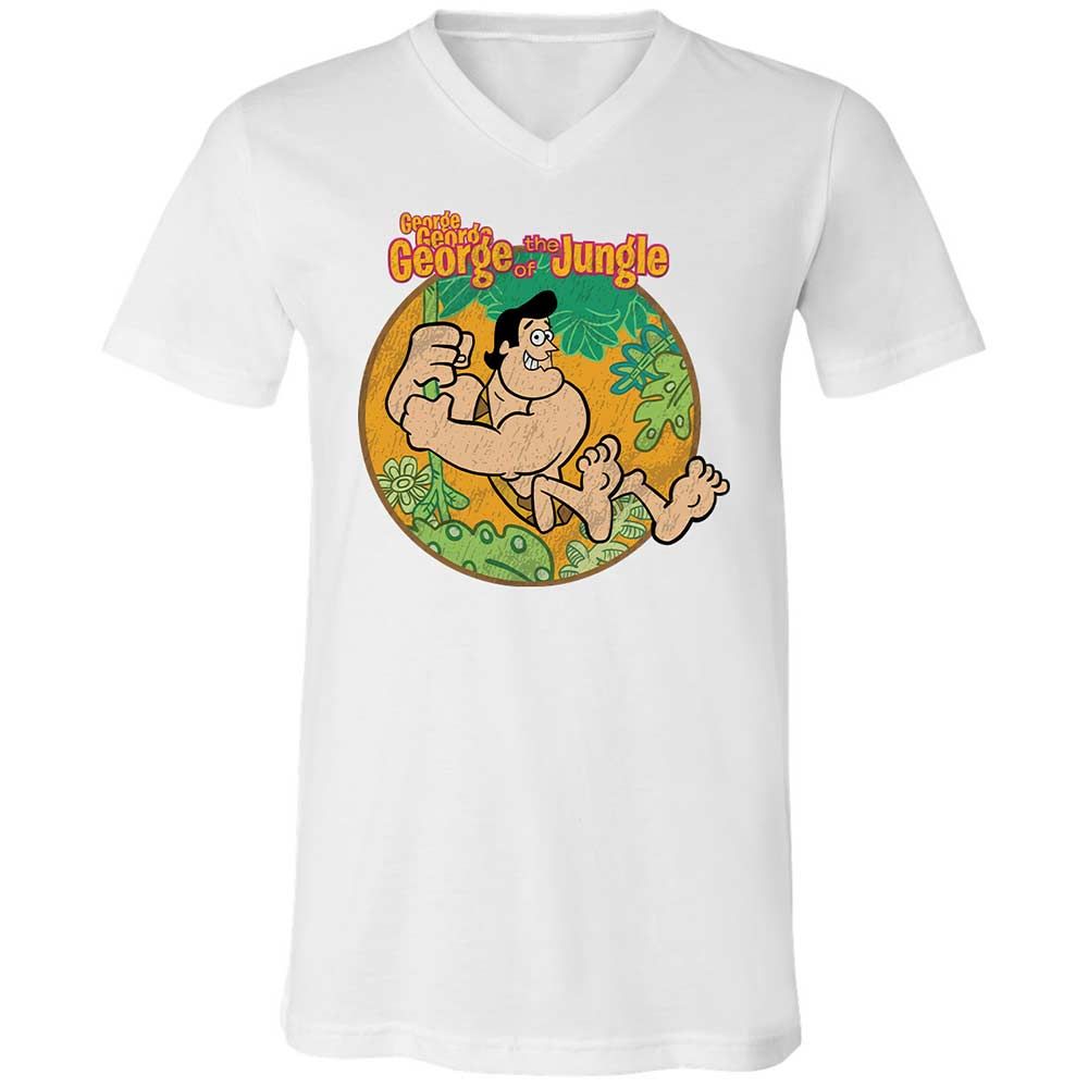 Unisex V-Neck T-Shirt - CK6KDF6D - White - 1