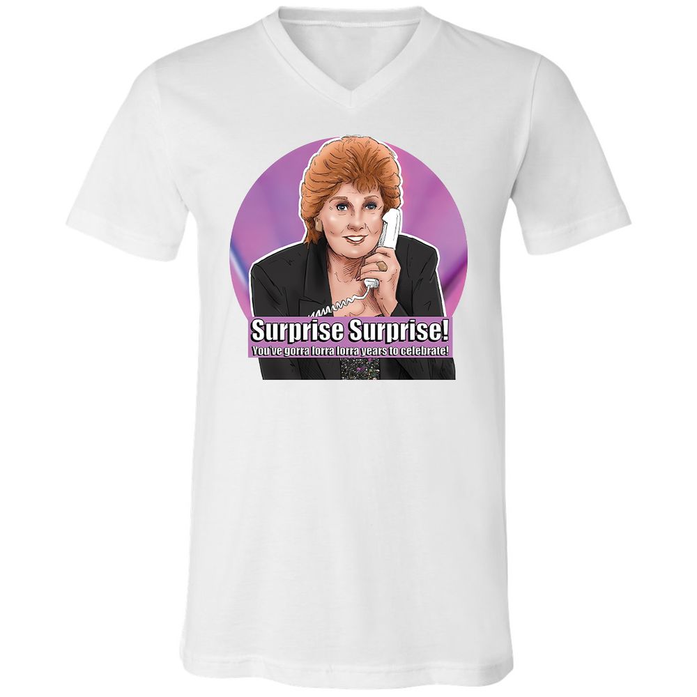 Unisex V-Neck T-Shirt - VWSW1N7V - White - 1