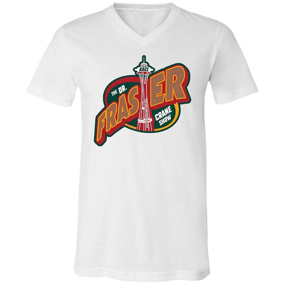 Unisex V-Neck T-Shirt - MYVCWDTS - White - 1