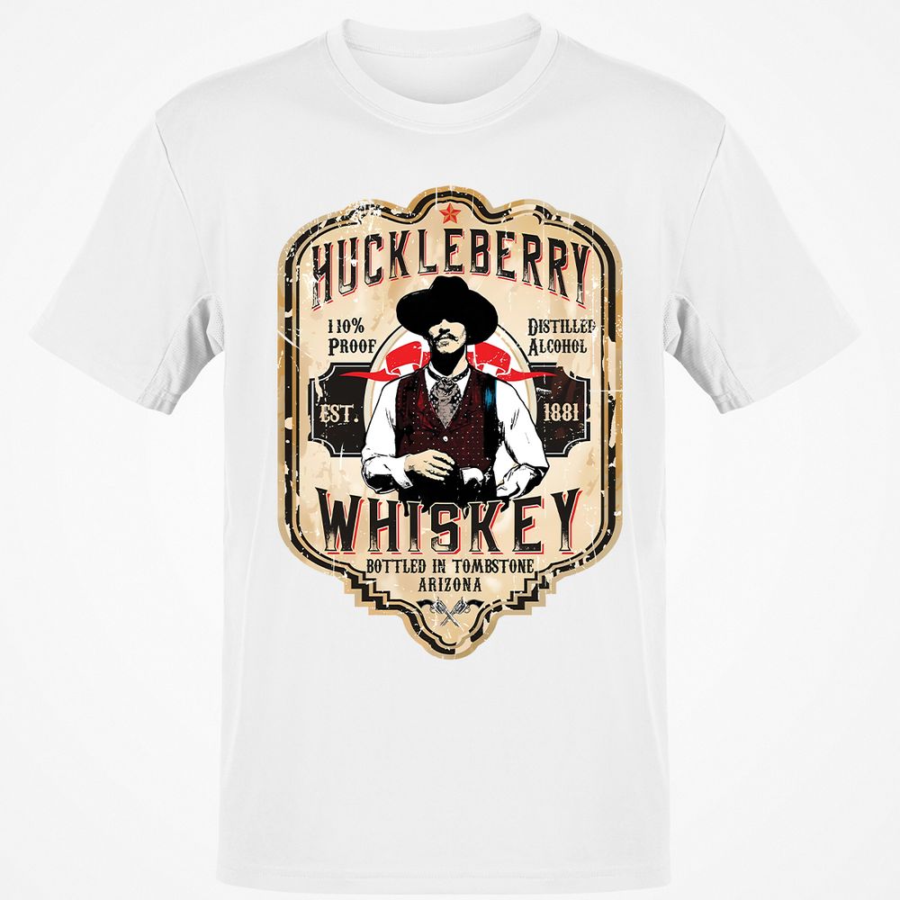 Huckleberry Whiskey Label - White - 1