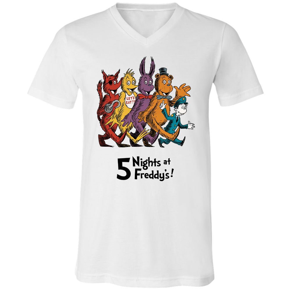 Unisex V-Neck T-Shirt - 4DP7TE5N - White - 1