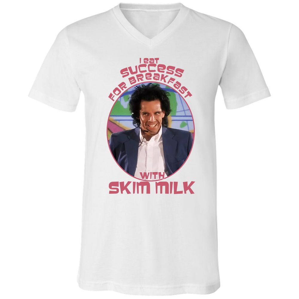 Unisex V-Neck T-Shirt - SY5DG28J - White - 1