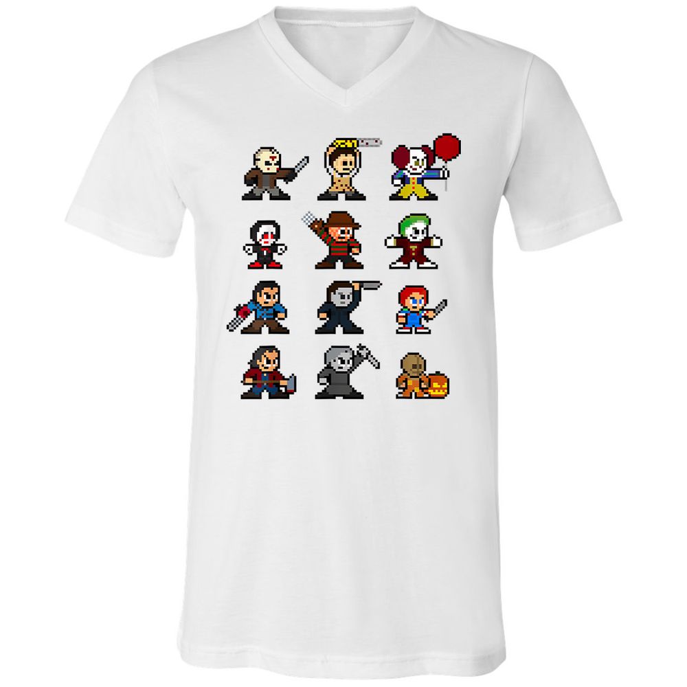 Unisex V-Neck T-Shirt - BH47GQV9 - White - 1