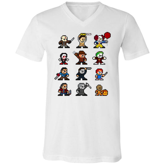 Unisex V-Neck T-Shirt - BH47GQV9 - White - 1