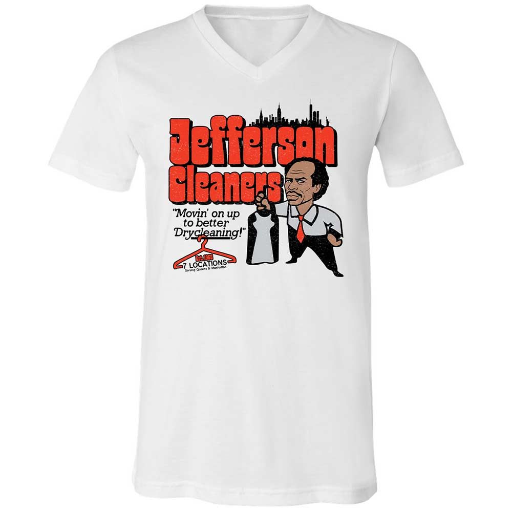 Unisex V-Neck T-Shirt - 3B5VWC3E - White - 1