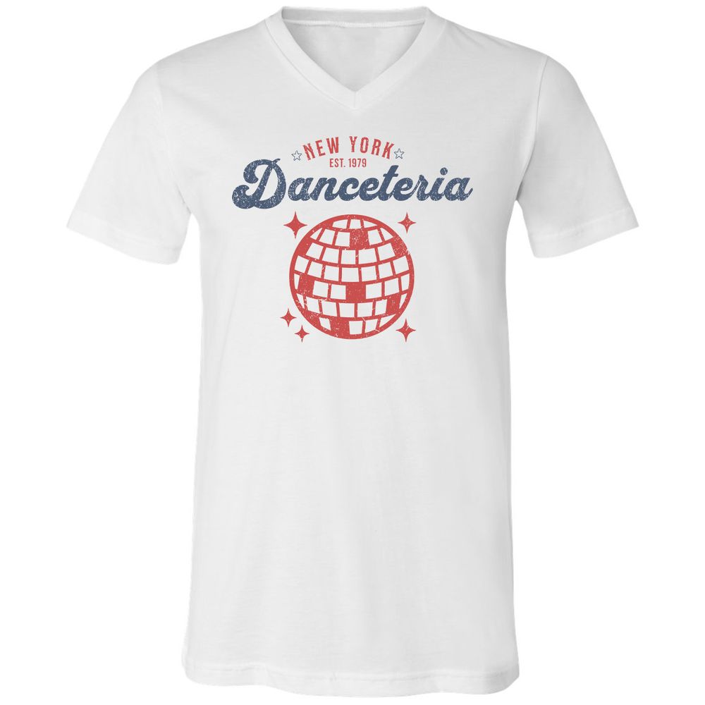 Unisex V-Neck T-Shirt - T9P6R5DM - White - 1