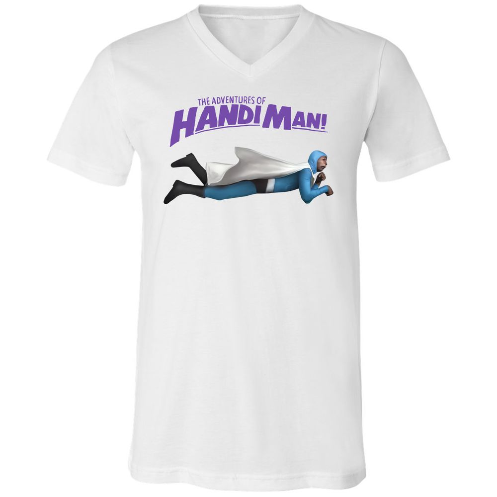 Unisex V-Neck T-Shirt - 6UEEKG3V - White - 1