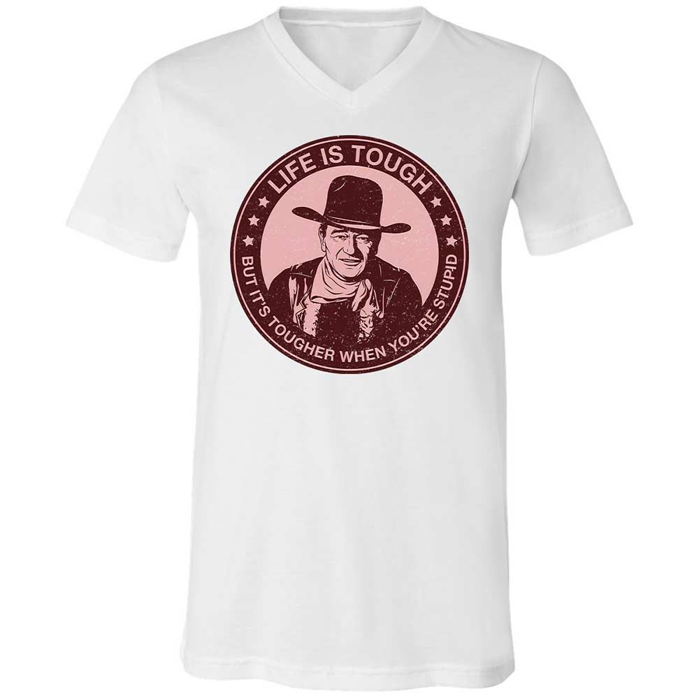 Unisex V-Neck T-Shirt - YRARH1BQ - White - 1