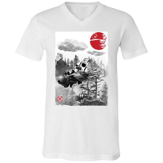 Unisex V-Neck T-Shirt - 8CV4PQEN - White - 1