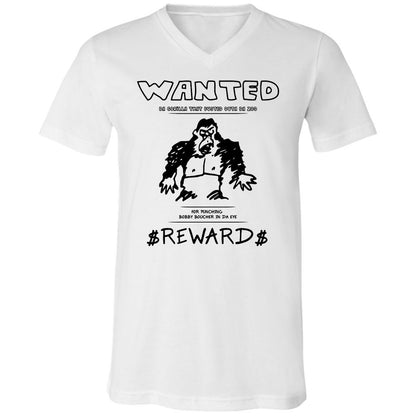 Unisex V-Neck T-Shirt - LUY1CE44 - White - 1