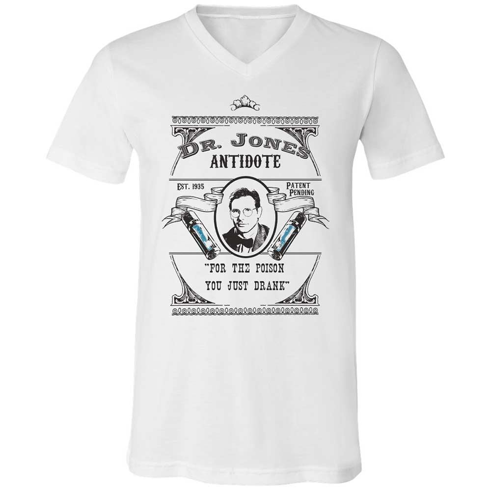 Unisex V-Neck T-Shirt - YFEZFQKR - White - 1