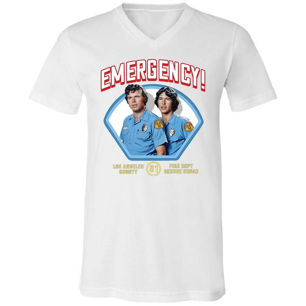 Unisex V-Neck T-Shirt - QABHDMRG - White - 1