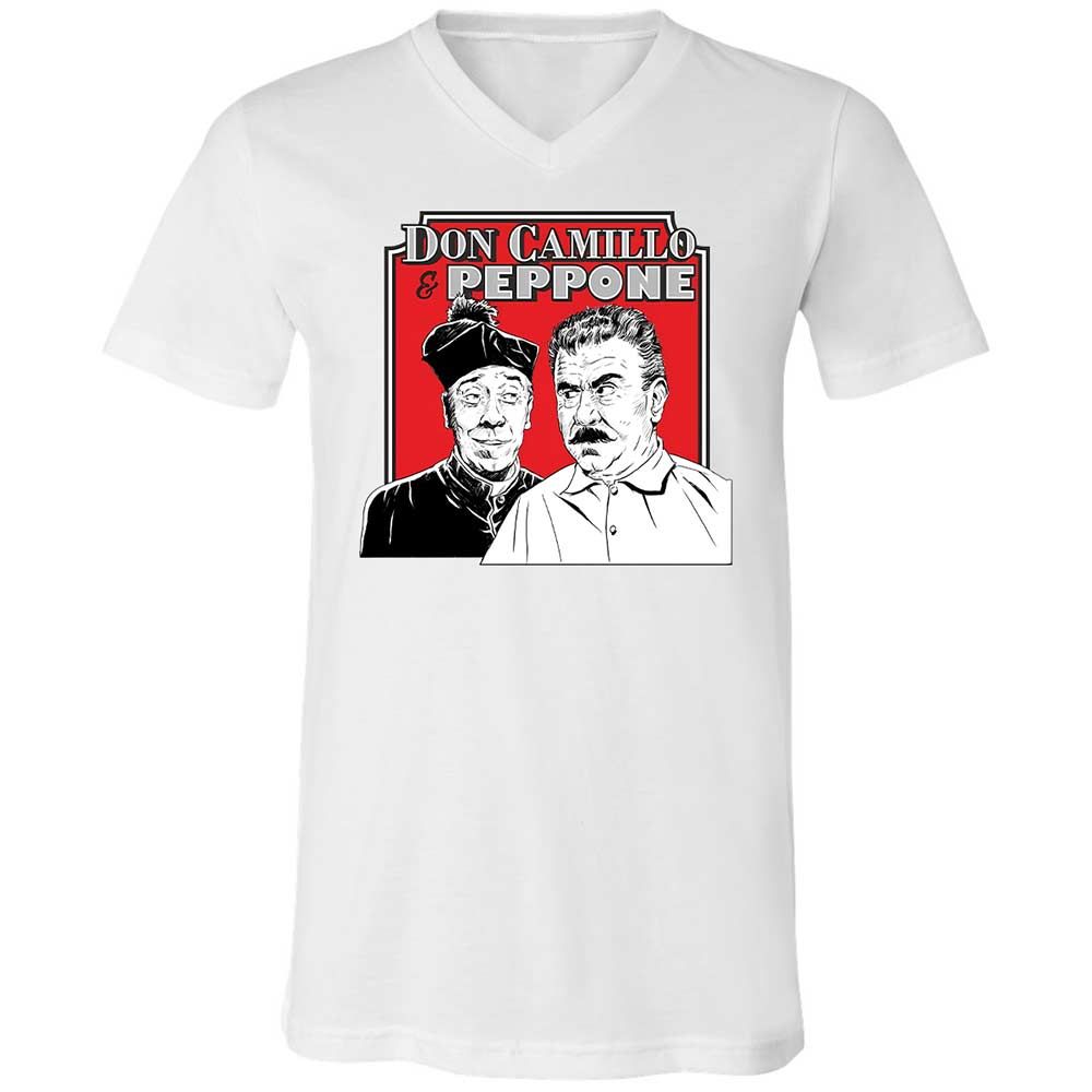 Unisex V-Neck T-Shirt - ELKB8KYS - White - 1