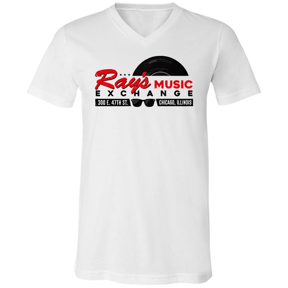 Unisex V-Neck T-Shirt - NX44KWYY - White - 1