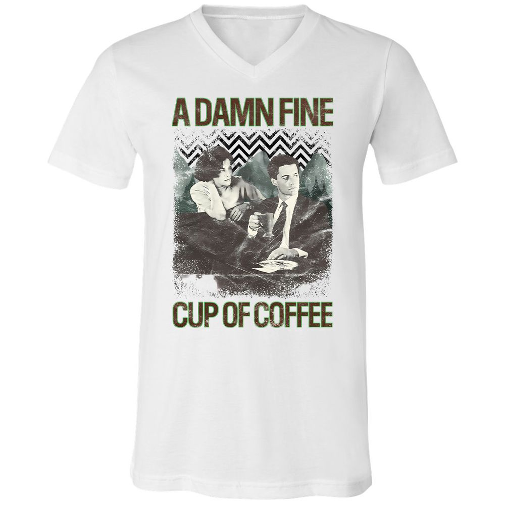 Unisex V-Neck T-Shirt - NFF1TDD7 - White - 1