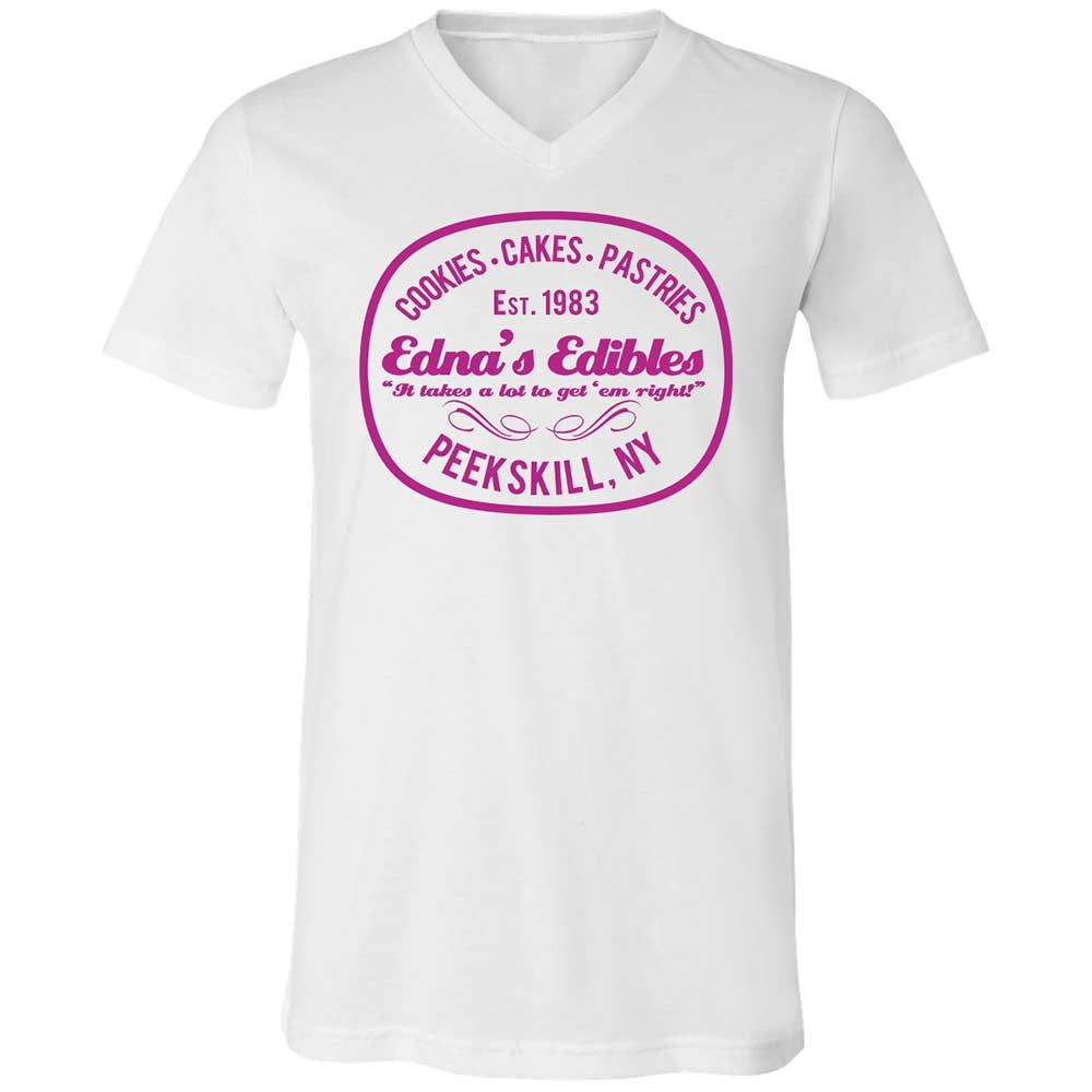 Unisex V-Neck T-Shirt - KAC9GSKU - White - 1
