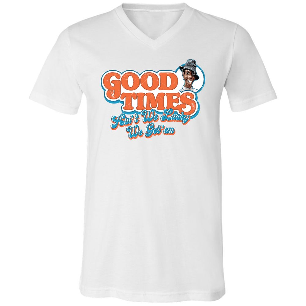 Unisex V-Neck T-Shirt - YNABNTNT - White - 1