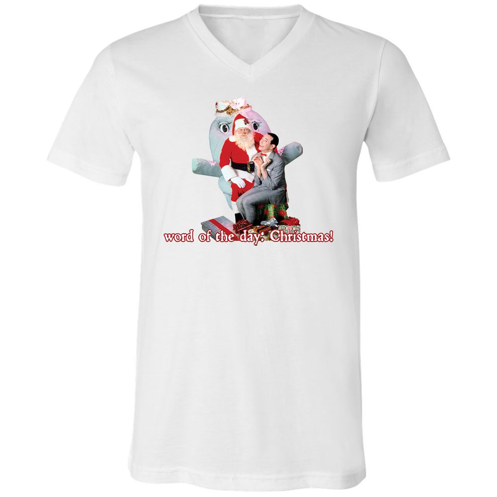Unisex V-Neck T-Shirt - JKNZHBSV - White - 1