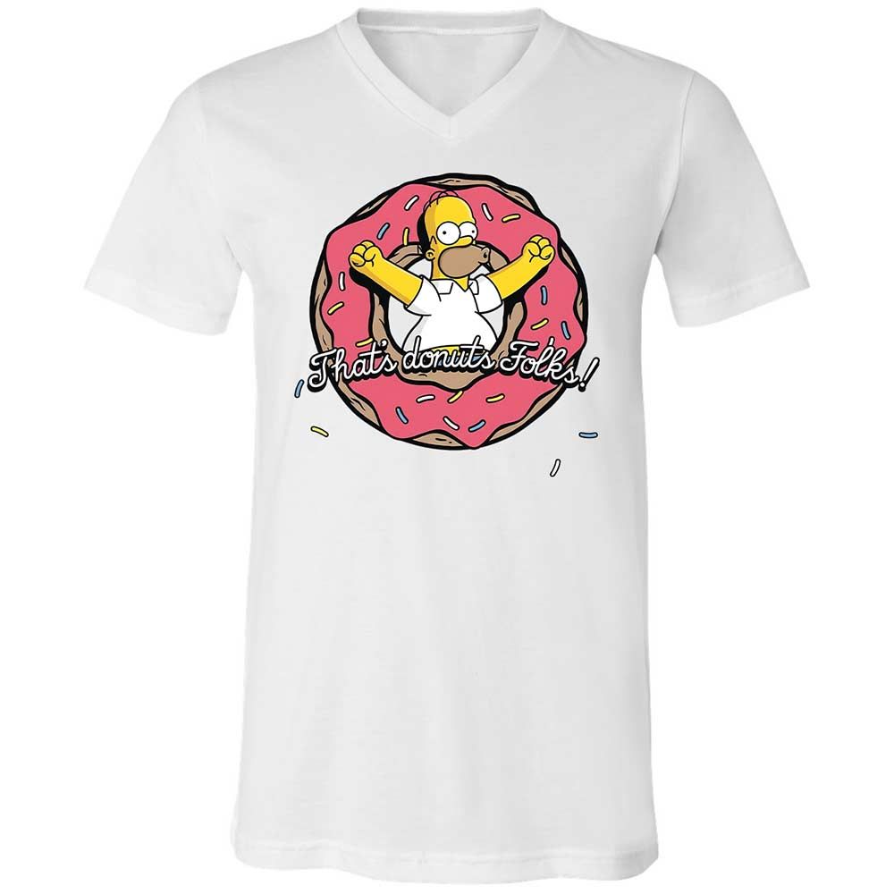 Unisex V-Neck T-Shirt - MPKF3T8D - White - 1