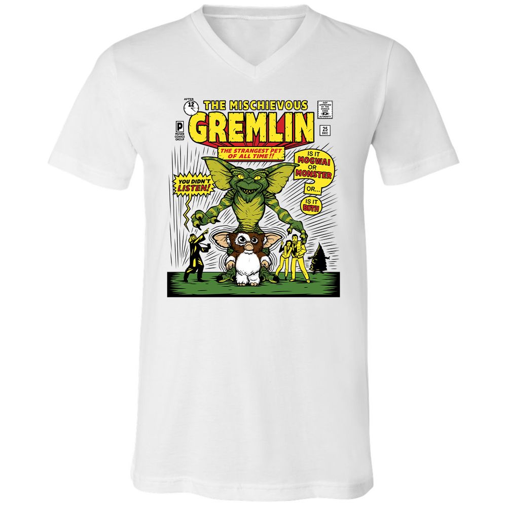 Unisex V-Neck T-Shirt - G3NK9S3V - White - 1