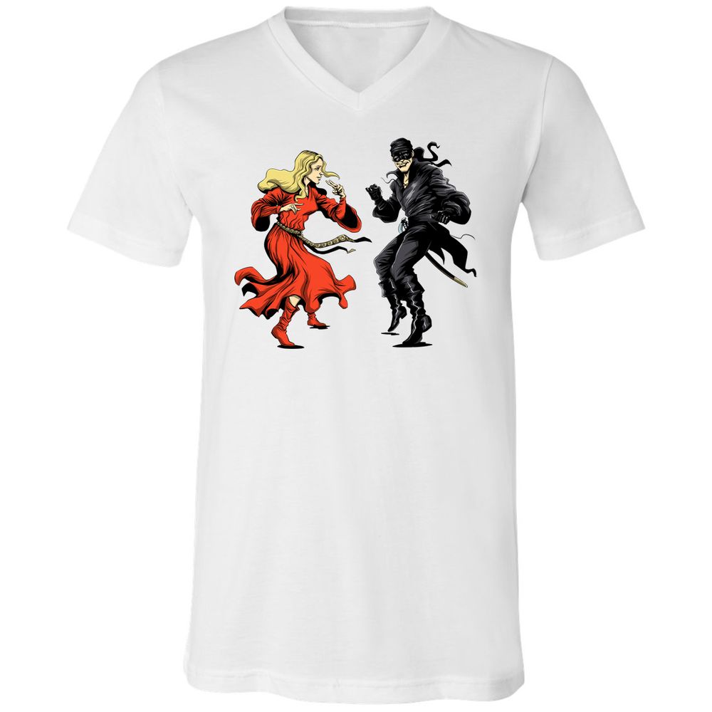 Unisex V-Neck T-Shirt - TEJ7S3MS - White - 1