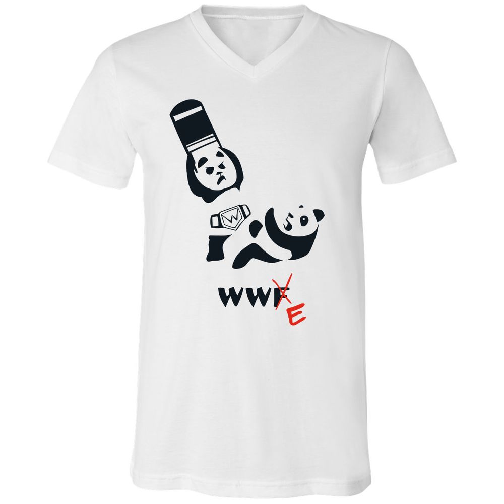 Unisex V-Neck T-Shirt - 8RTZP3EV - White - 1