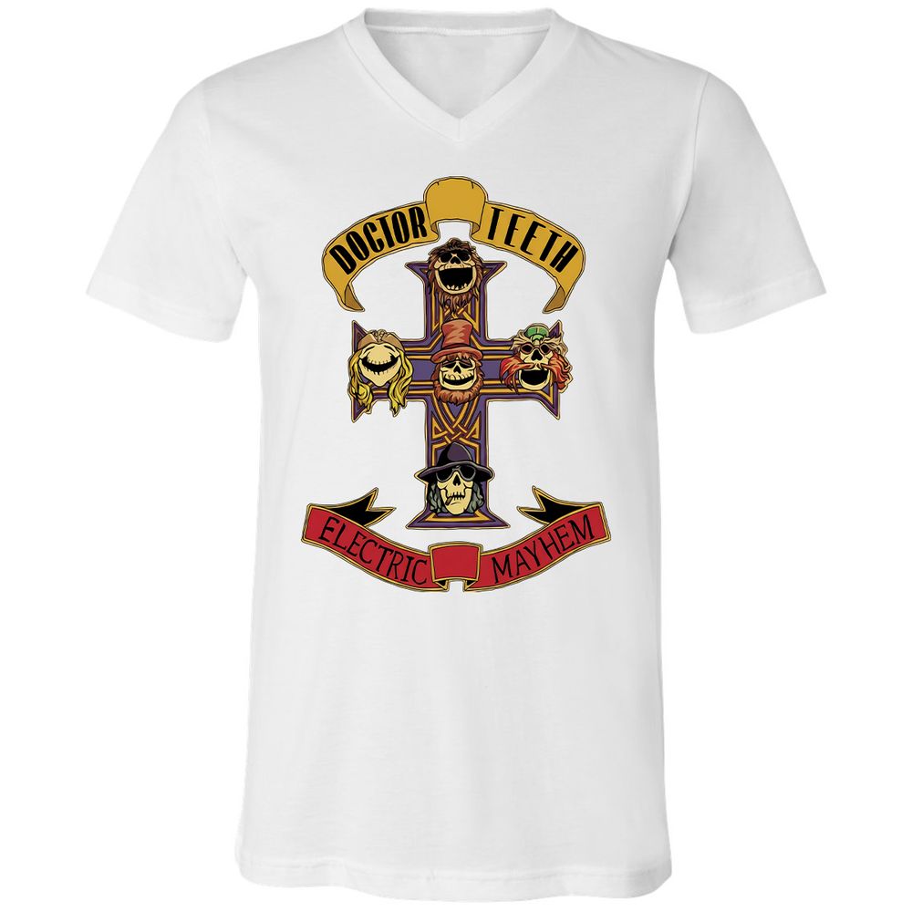 Unisex V-Neck T-Shirt - FYJ7Z9G5 - White - 1