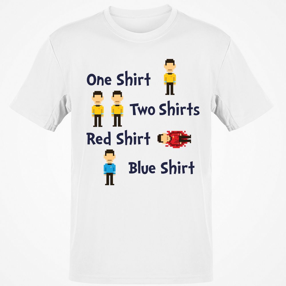 Red Shirt, Blue Shirt - White - 1