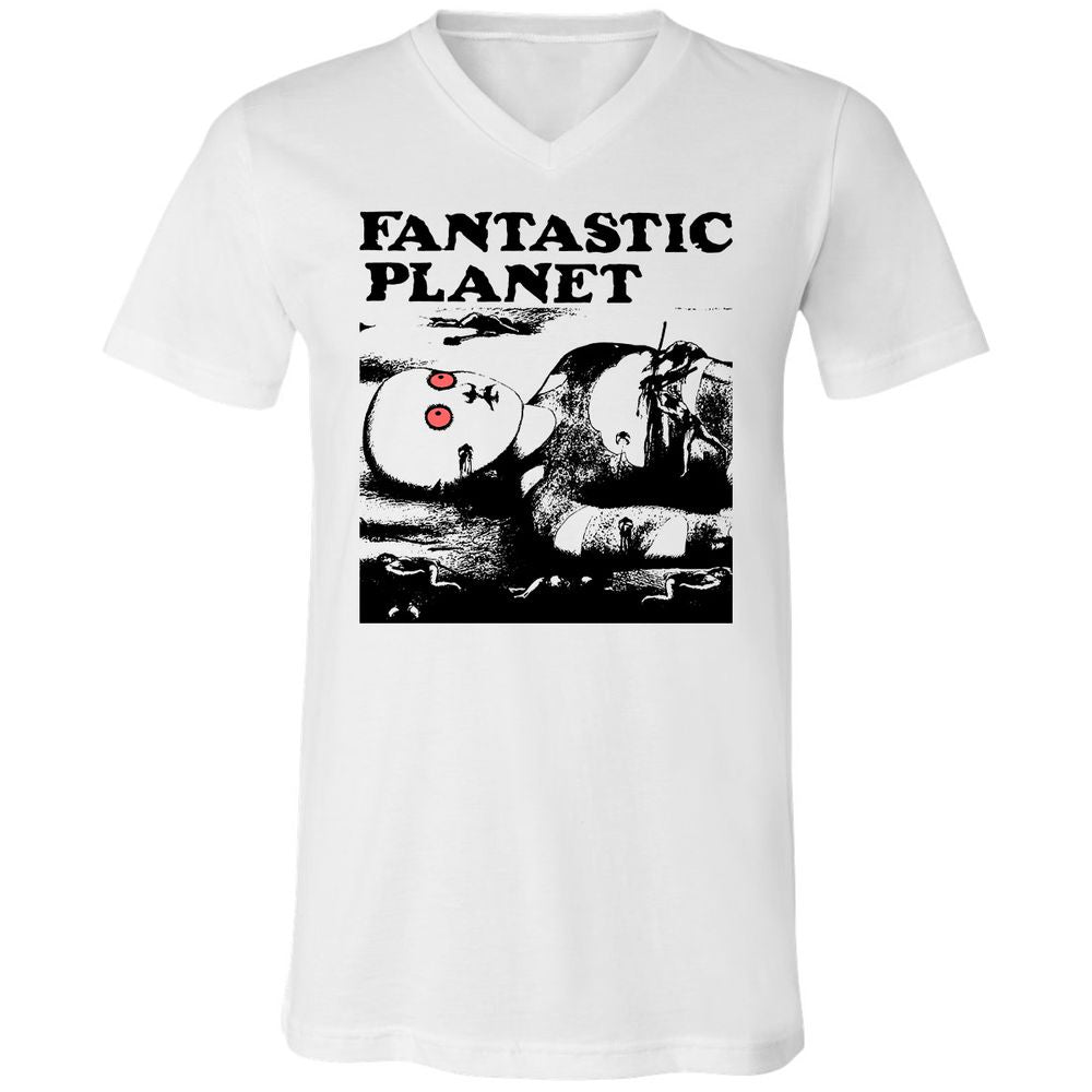 Unisex V-Neck T-Shirt - YMRHKNYJ - White - 1