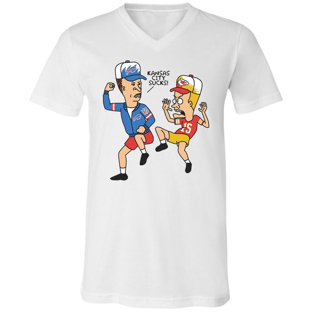 Unisex V-Neck T-Shirt - 852LTBDQ - White - 1